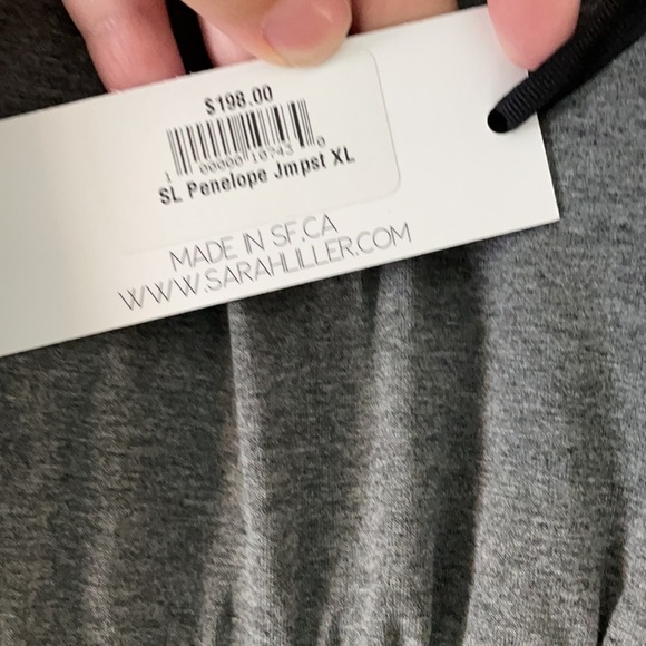 Flattering Jersey Strechy Penelope jumpsuit Sarah Liller Gray Sz XL Travel Casua - Picture 8 of 11